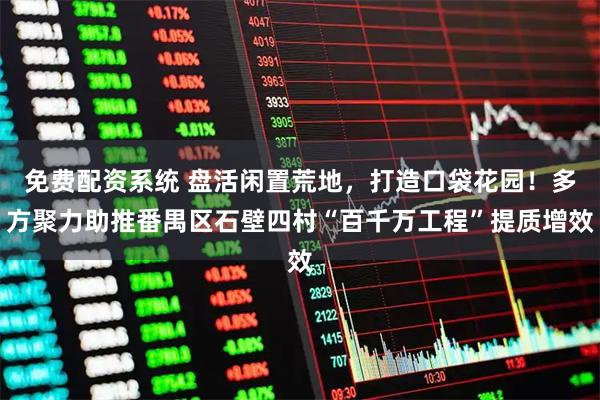 免费配资系统 盘活闲置荒地，打造口袋花园！多方聚力助推番禺区石壁四村“百千万工程”提质增效